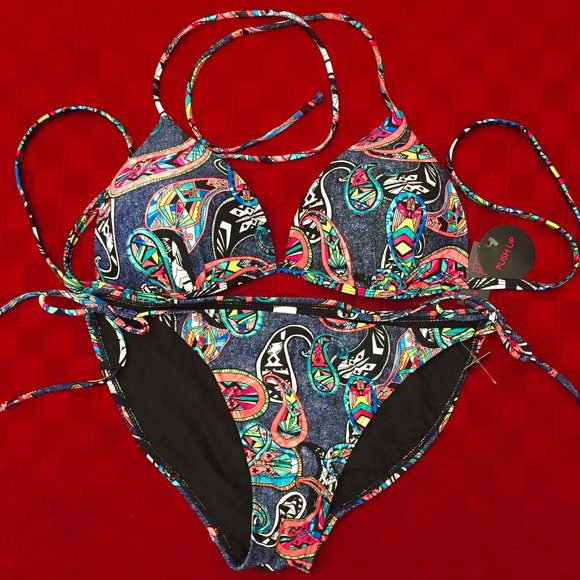 No Boundaries Other - No Boundaries Bikini Bathing Suit with Push Up Top - NWT